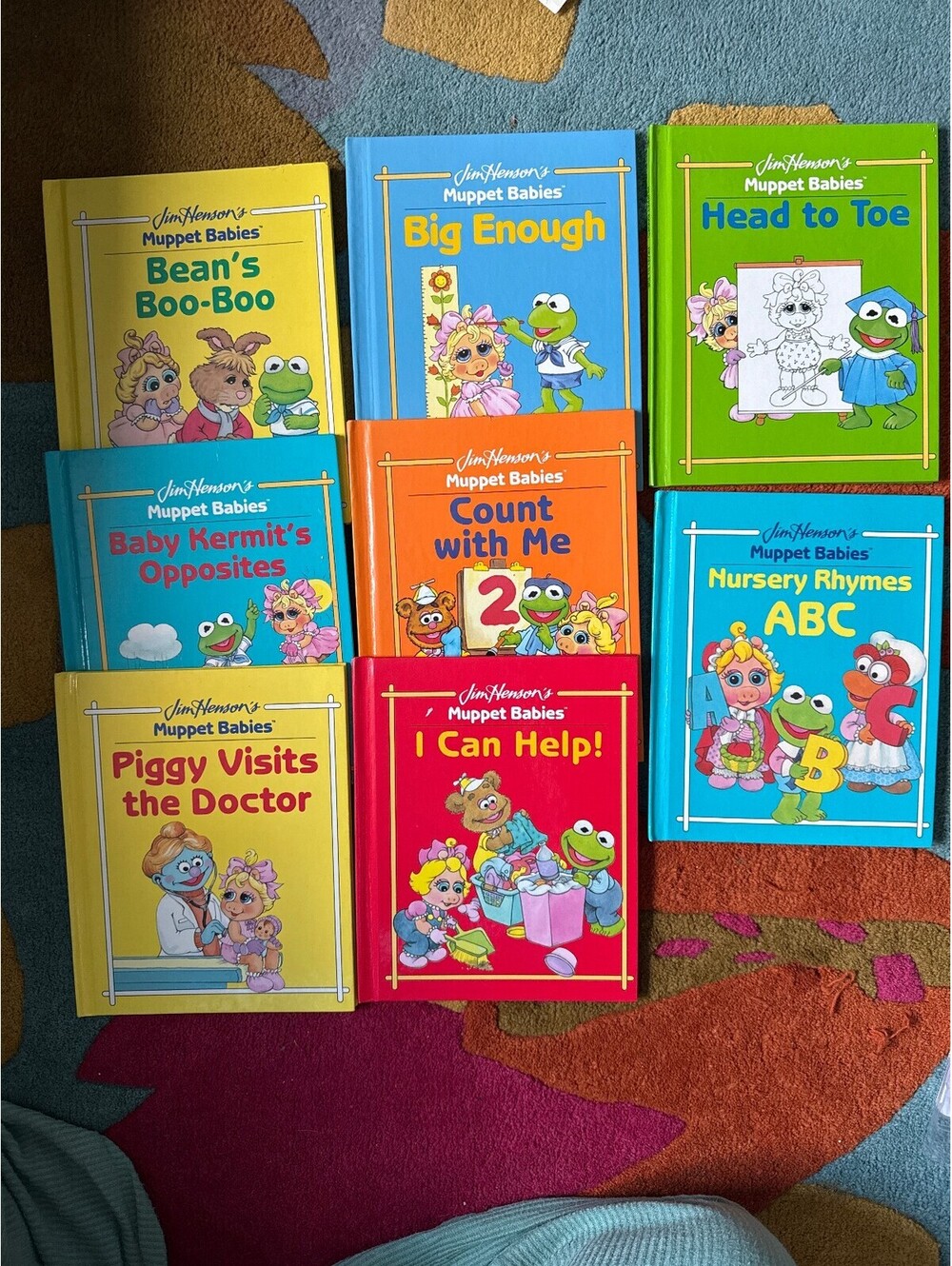 Vintage 1992 Muppet Babies 8 Book Lot Grolier My First Book Club HC